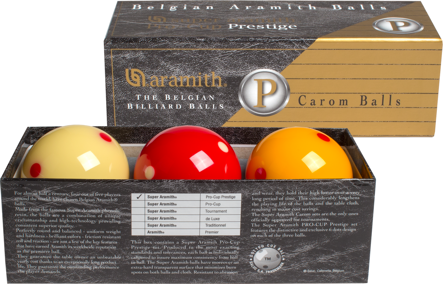 Super Aramith Pro Cup Prestige Carom Set - BBAPCPC