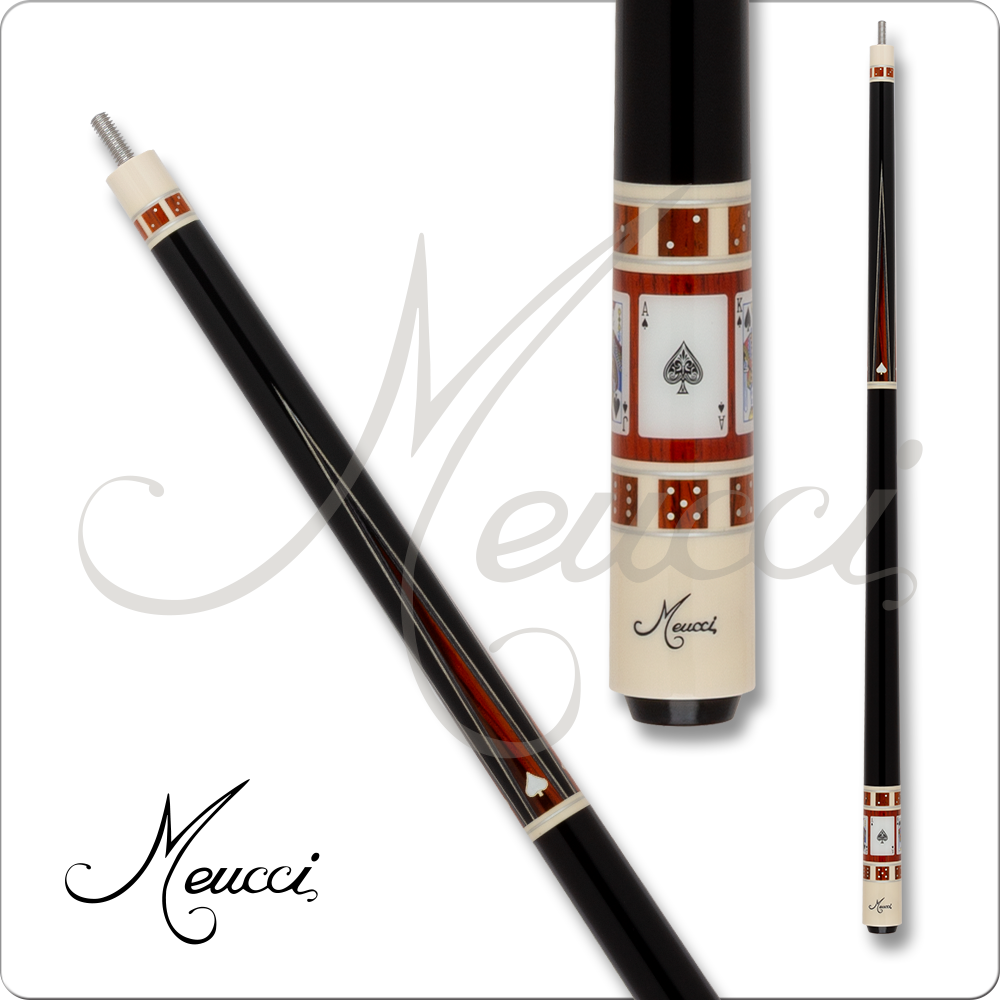 Meucci MEG03 Gambler Series Cue - Spades