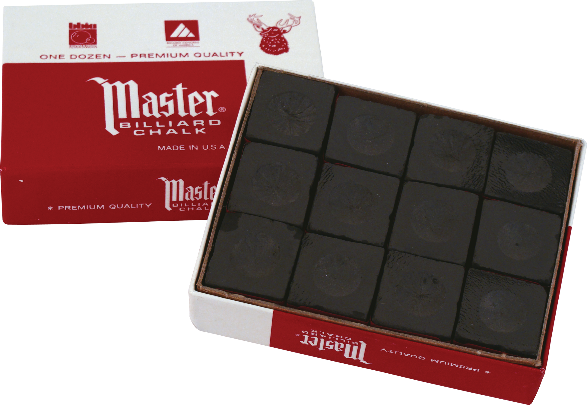 Master Chalk 12 Piece Box - Black