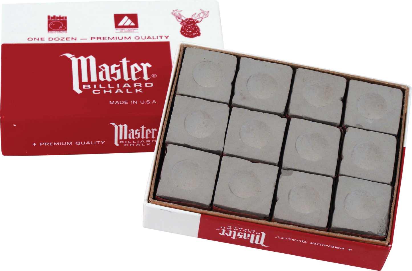 Master Chalk 12 Piece Box - Gray
