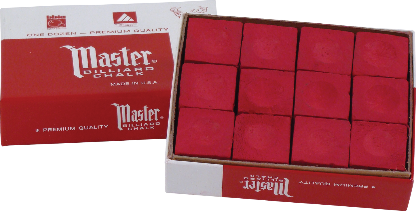 Master Chalk 12 Piece Box - Red