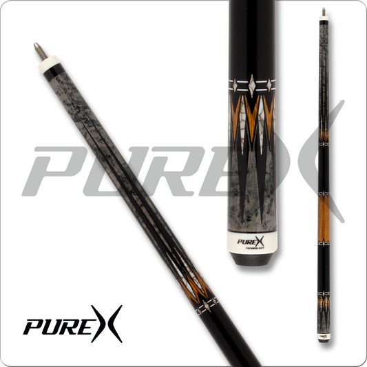 Pure X HXT101 Grey Stain Birdseye Maple & Bocote Pool Cue - No Wrap