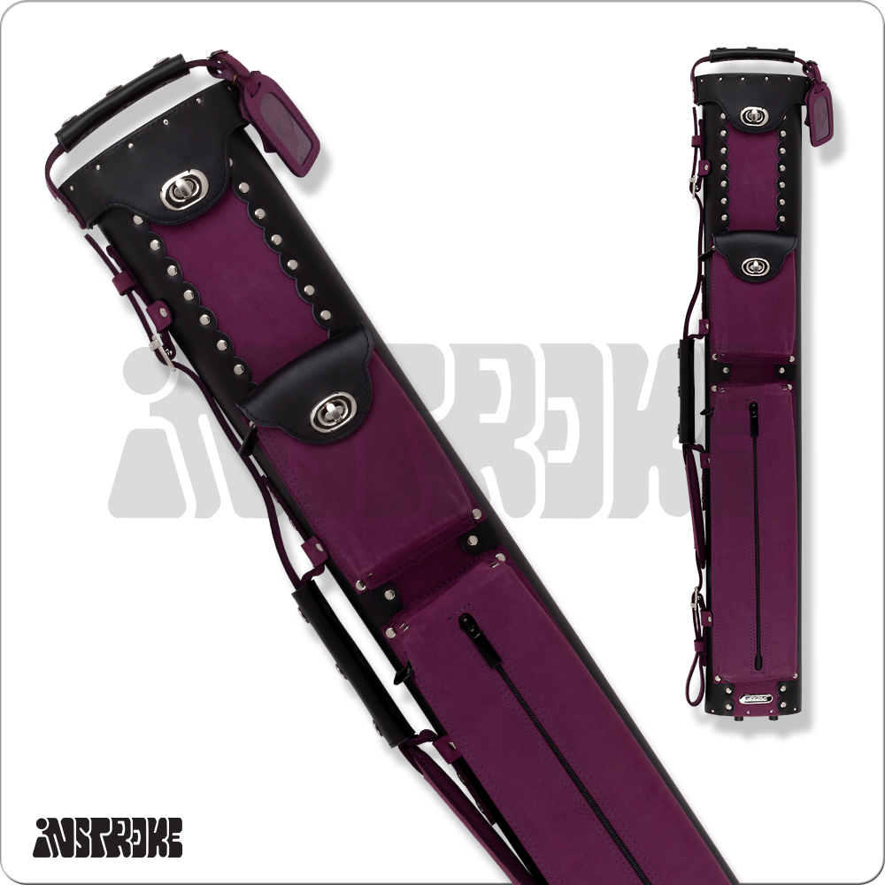 InStroke ISCL24 Leather 2x4 Hard Case - Black/Purple
