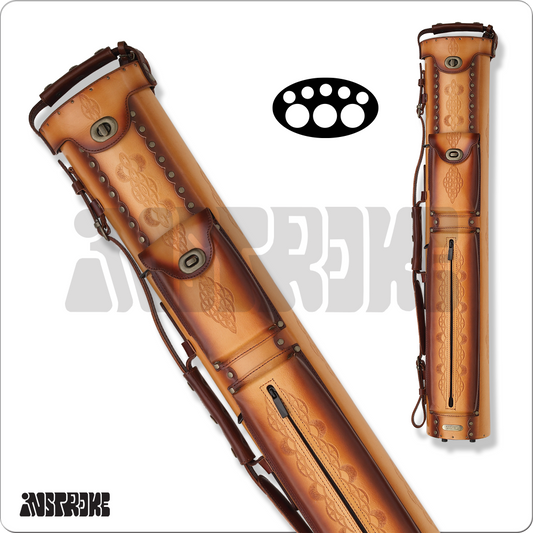 Instroke IST35 Tooled Cue Case - Rust