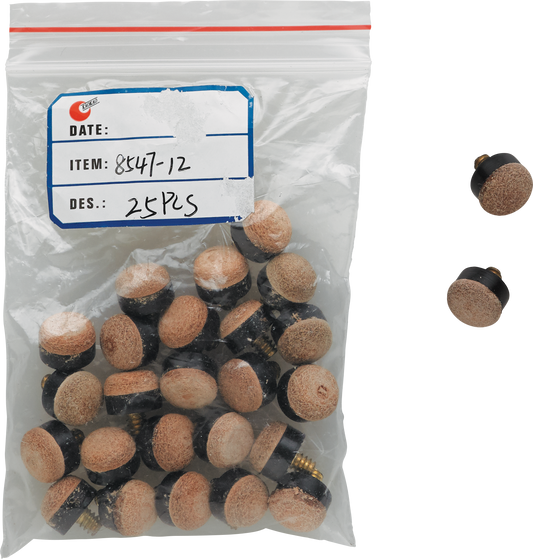 QTSCOT Screw-On Tips - Pack of 25 - 12mm