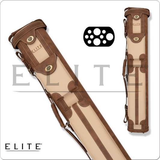 Elite ECV37 vintage hard cue case Chestnut