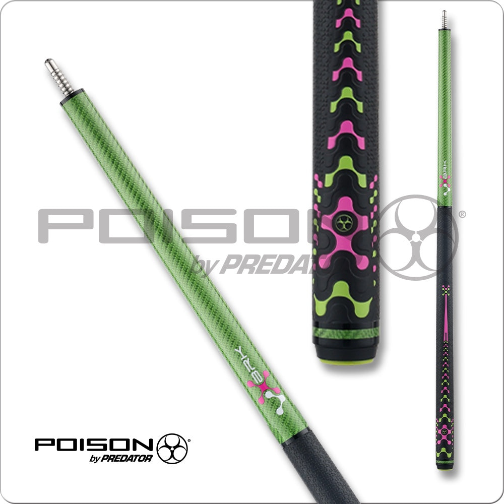 Poison VX Carbon Fiber Break Cue - Green - POIVXBK